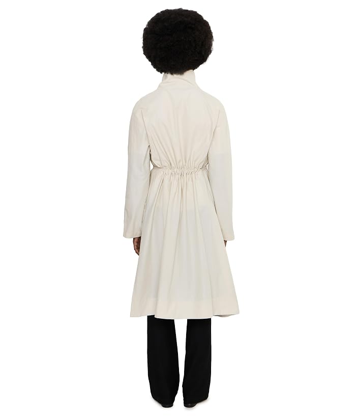 Eileen Fisher Light Cotton Nylon High Drape Neck Coat - Image 4