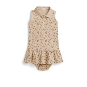 Polo Ralph Lauren Kids Floral Stretch Mesh Polo Dress & Bloomer (Infant)