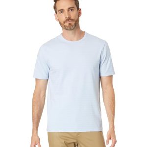 Vince Garment Dye Fleck Stripe Short Sleeve Crew