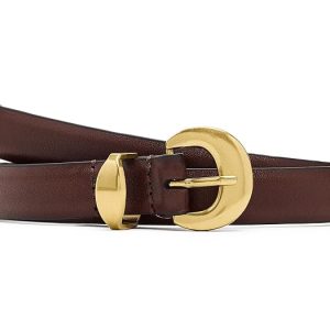Madewell Domed-Buckle Belt in Leather