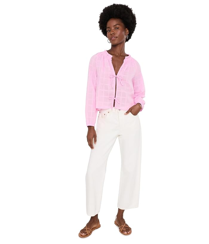 Splendid Fleur Tie Front Long Sleeve Blouse - Image 2