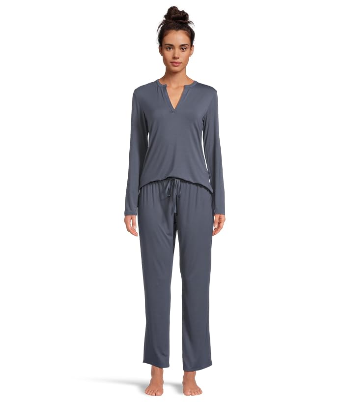 Natori Feathers Essentials Long Sleeve Pj Set