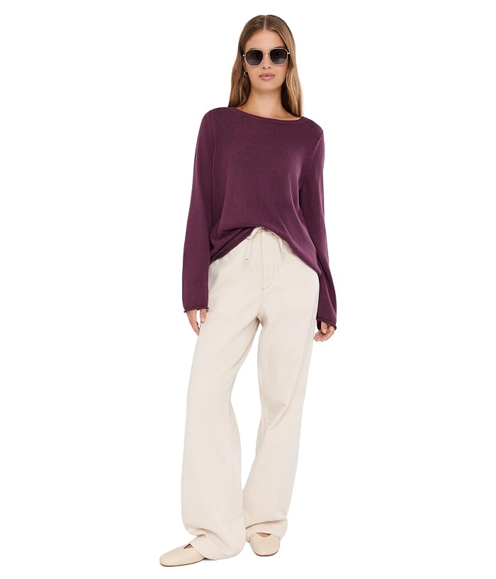 Eileen Fisher Peruvian Cotton Blend Bateau Neck Sweater - Image 2