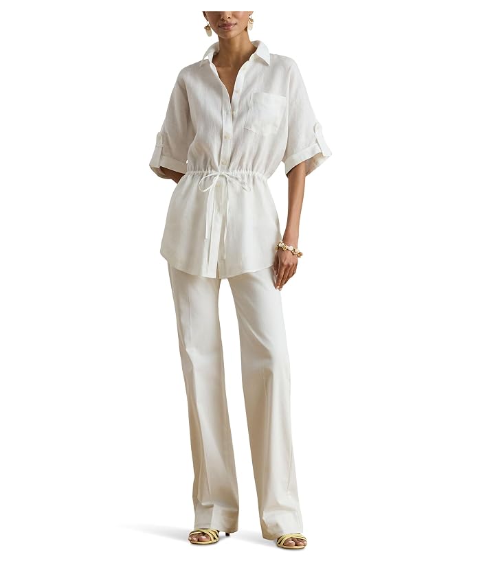Lauren Ralph Lauren Linen Roll-Tab Sleeve Tunic - Image 2