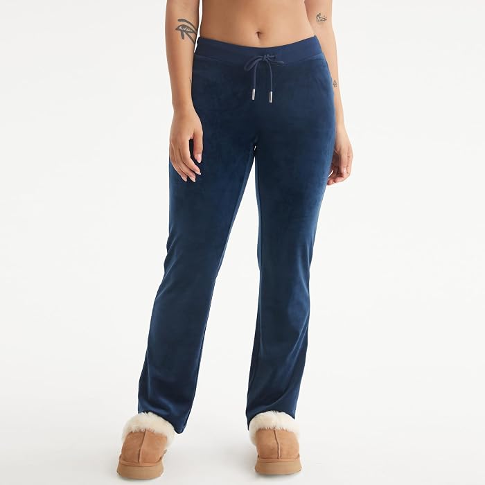 Juicy Couture Rib Waist Velour Pants with Drawcord - Image 4