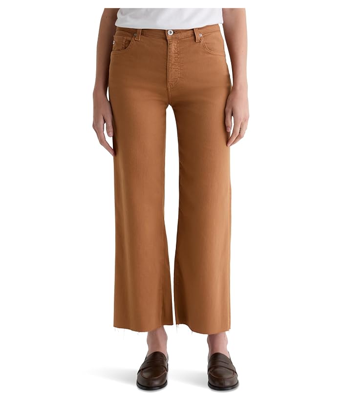 AG Jeans Saige Mid Rise Wide Leg Crop In Ginger