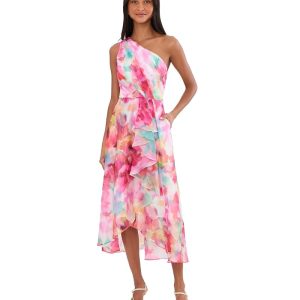 Adrianna Papell Printed High-Low Dress