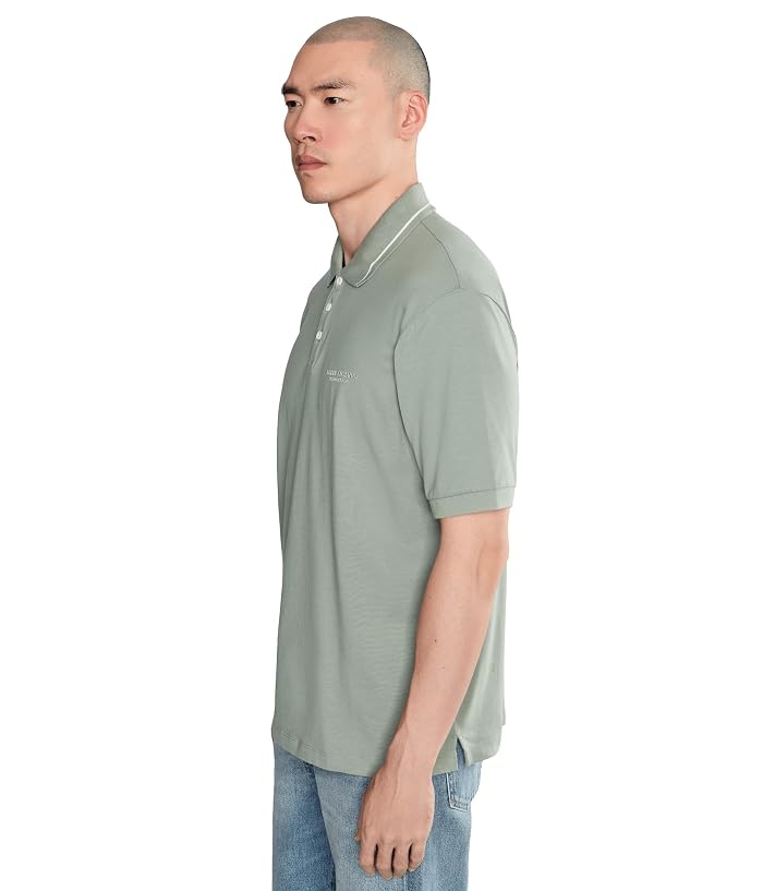 Armani Exchange Stretch Cotton Jersey Polo Shirt - Image 3