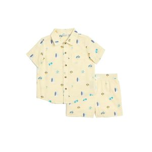Janie and Jack Lemon Icon Cabana Set (Infant)