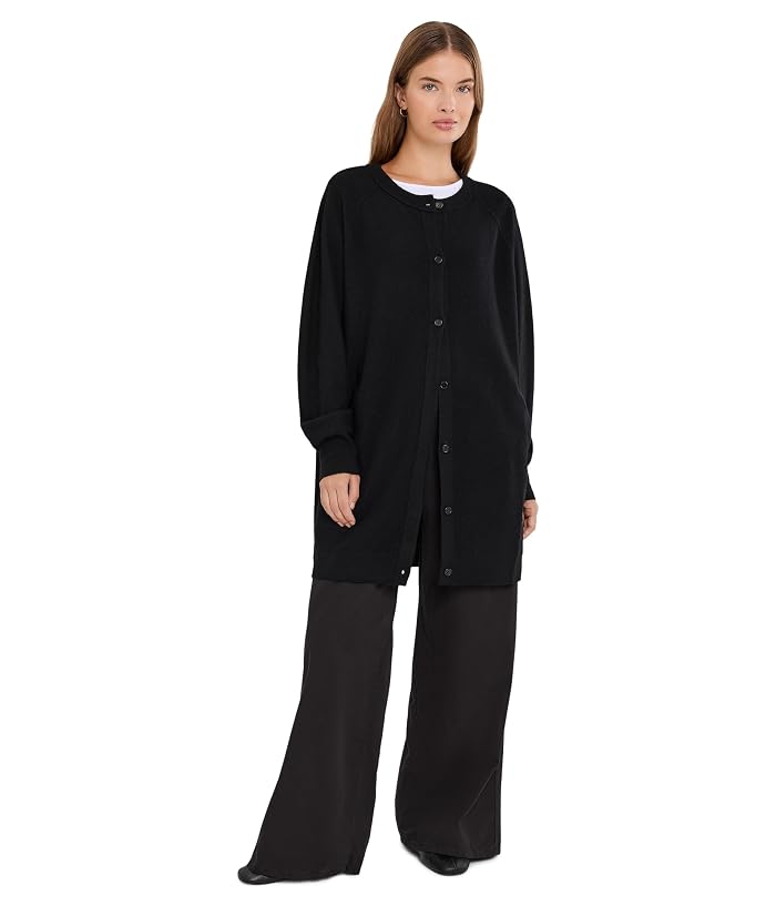 Eileen Fisher Fine Felted Wool Crew Neck Cardigan - Image 2