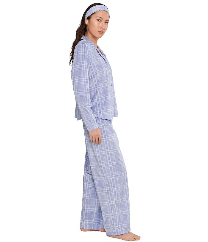 Karen Neuburger Petite Minky Fleece Long Sleeve Notch Top & Long Pants Set - Image 3