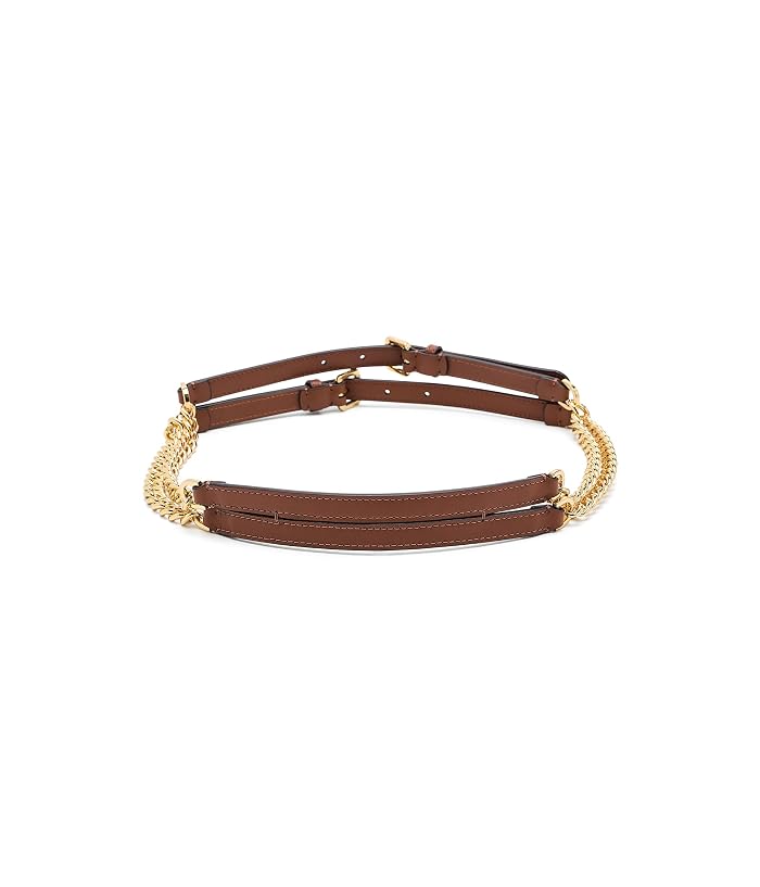 Lauren Ralph Lauren Leather-Trim Stacked Chain Belt - Image 2