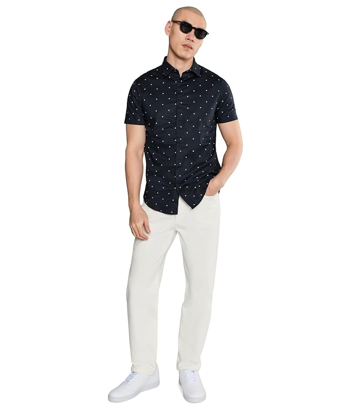 Armani Exchange Short Sleeve Poplin Slim Button-Down Shirt - Image 2