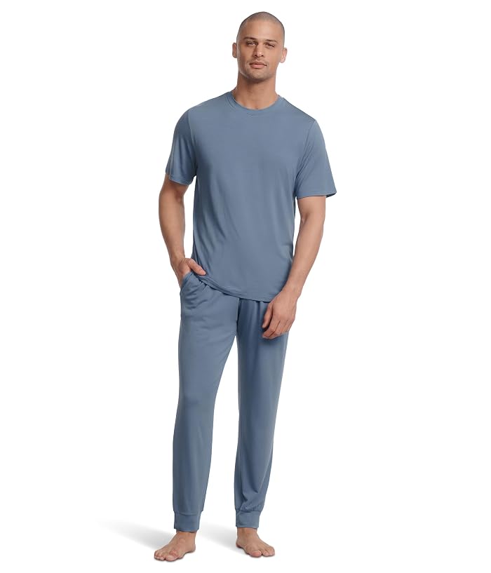 Eberjey Henry Modal Short Sleeve Pant PJ Set - Image 4