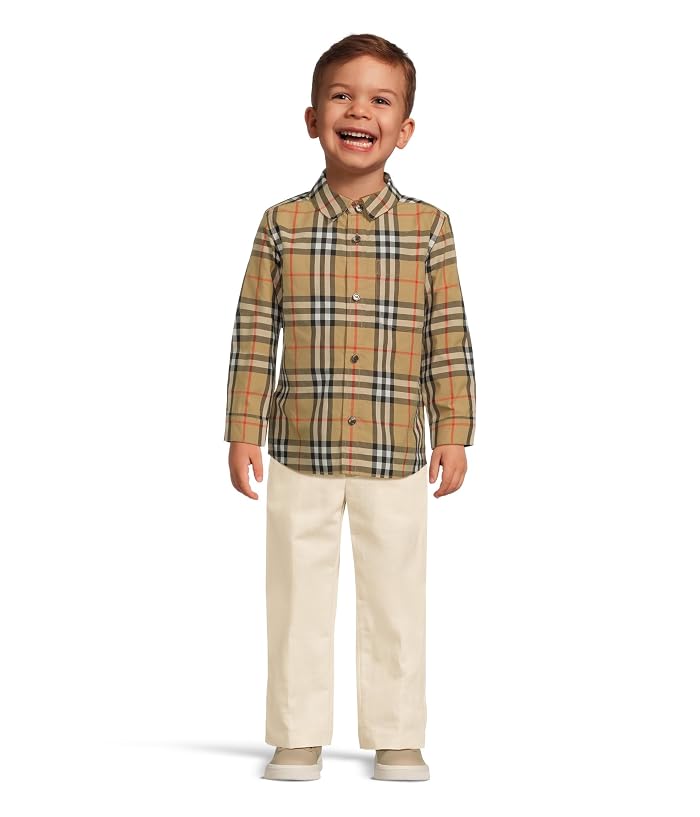 Burberry Kids Owen Check Long Sleeve Shirt (Infant/Toddler) - Image 4