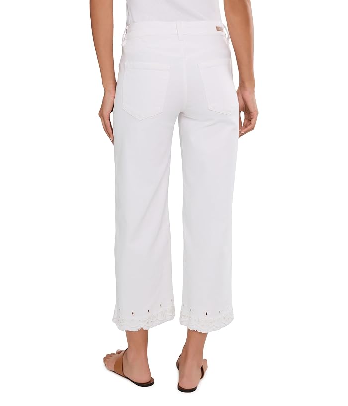 Liverpool Los Angeles 26" Stride Mid-Rise Crop Wide Leg Jeans w/ Embroidered Hem - Image 4