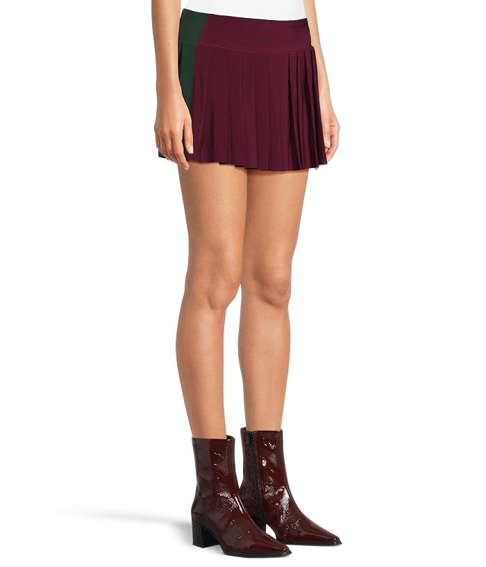 Norma Kamali Side Stripe Pleated Pickleball Skirt - Image 2