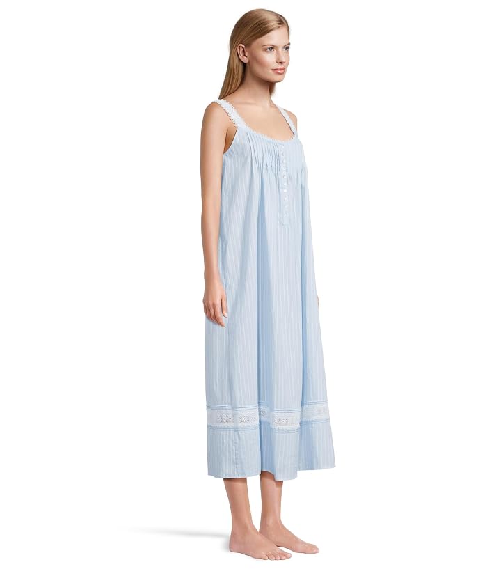 Eileen West Cotton Dobby Stripe Woven Sleeveless Ballet Nightgown - Image 2
