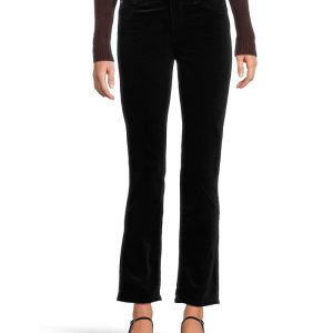 AG Jeans Mari Mid Rise Slim Straight Jean In Super Black