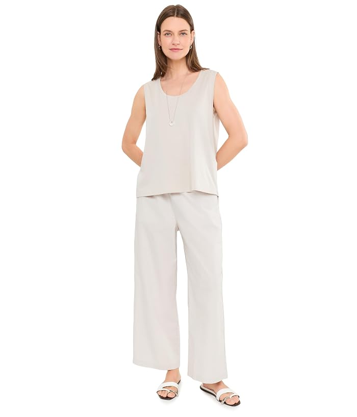 Eileen Fisher Organic Pima Cotton Jersey Scoop Neck Tank Top - Image 2