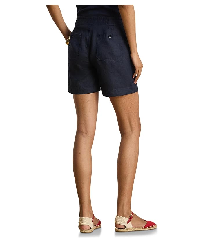 Lauren Ralph Lauren Linen Wide-Leg Drawcord Shorts - Image 3