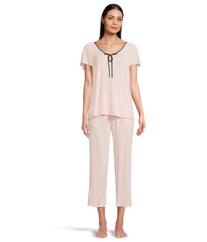 Kate Spade New York Short Sleeve Cropped PJ Set