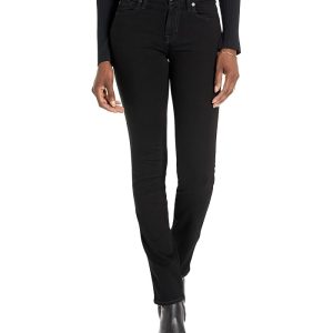 7 For All Mankind B(air) Kimmie Straight in Rinse Black
