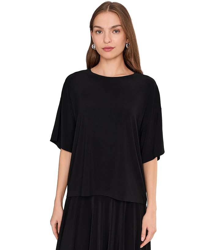 Norma Kamali Short Sleeve Boxy Top