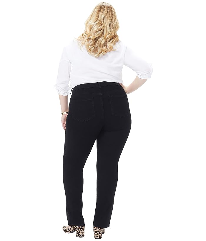 NYDJ Plus Size Marilyn Straight in Black - Image 2