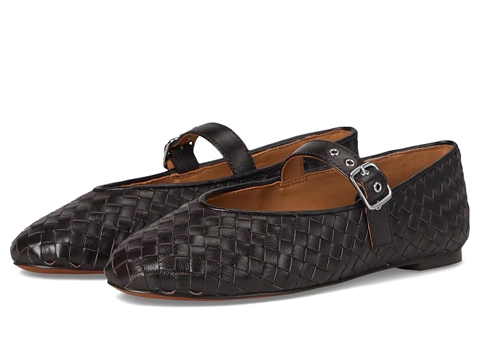 Madewell The Remy Mary Jane Flat in Woven Leather