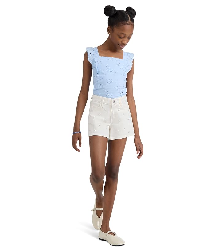 abercrombie kids High-Rise Relaxed Pearly Twill Shorts (Big Kids) - Image 2