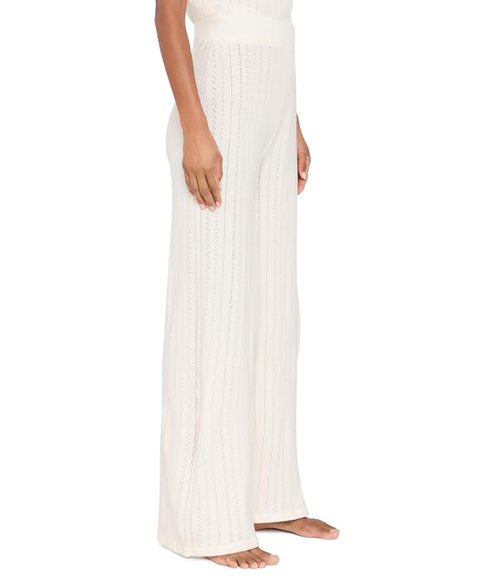 Eberjey Pointelle Sweater Straight Leg Pants - Image 3
