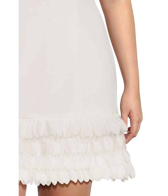 Adrianna Papell 3d Petal Crepe Short Dress - Image 4