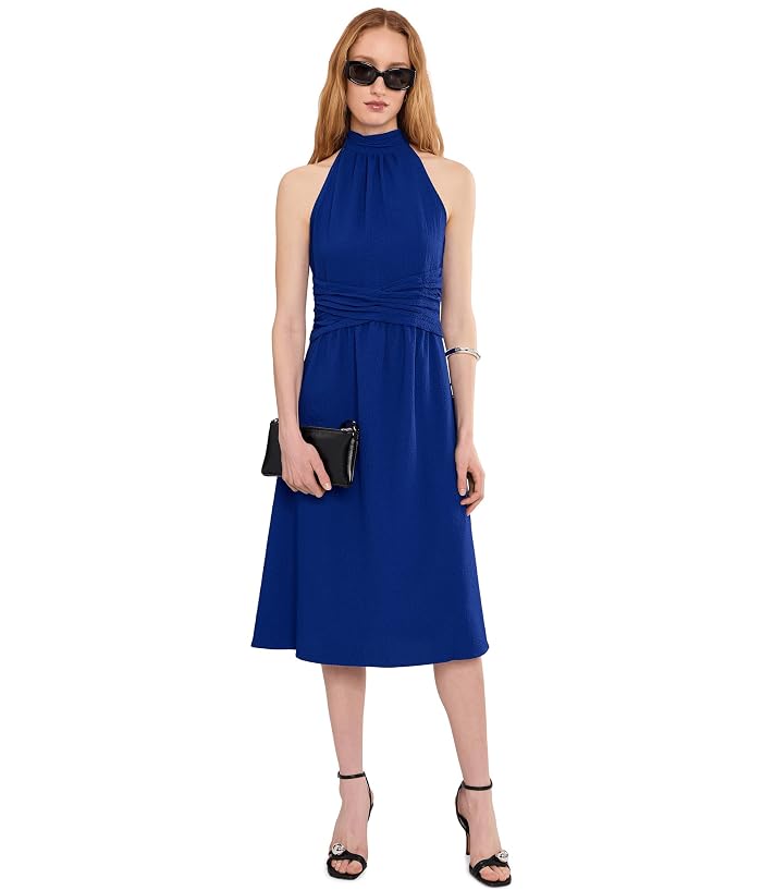 Calvin Klein High Neck Twist Front Gauze Dress - Image 2