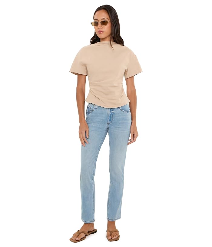 KUT from the Kloth Petite Stevie Mid-Rise Straight Leg 5 Pockets in Certify - Image 2