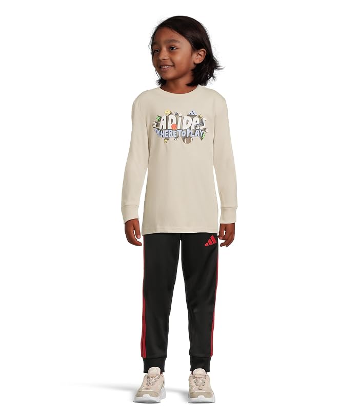 adidas Kids Long Sleeve Adi Expression Tee (Toddler/Little Kid) - Image 4
