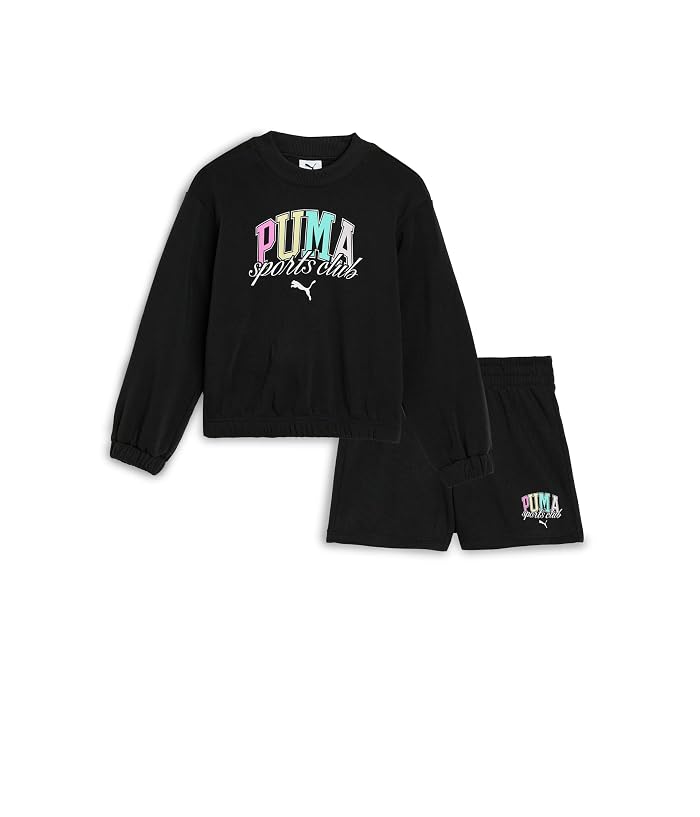 PUMA Kids Crew Neck Pullover & Shorts Set (Big Kid)