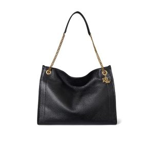 Lauren Ralph Lauren Pebbled Leather Large Bradley Tote Bag