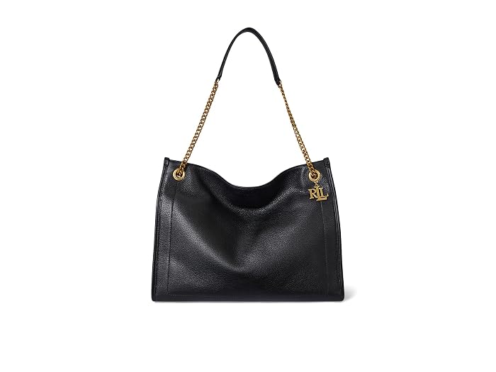 Lauren Ralph Lauren Pebbled Leather Large Bradley Tote Bag