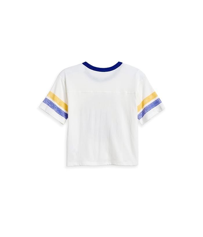 Junk Food Clothing Kids NFL Los Angeles Rams Striped Yoke Ringer Tee (Little Kid/Big Kid) - Image 2