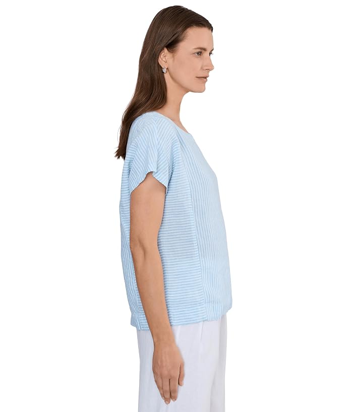 L.L.Bean Premium Washable Linen Short Sleeve Striped Shirt - Image 3