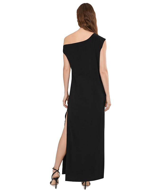 Norma Kamali Drop Shoulder Long Dress w/ Side Slit - Image 4
