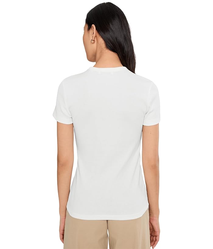Lacoste Slim Fit Ribbed Cotton T-Shirt - Image 4