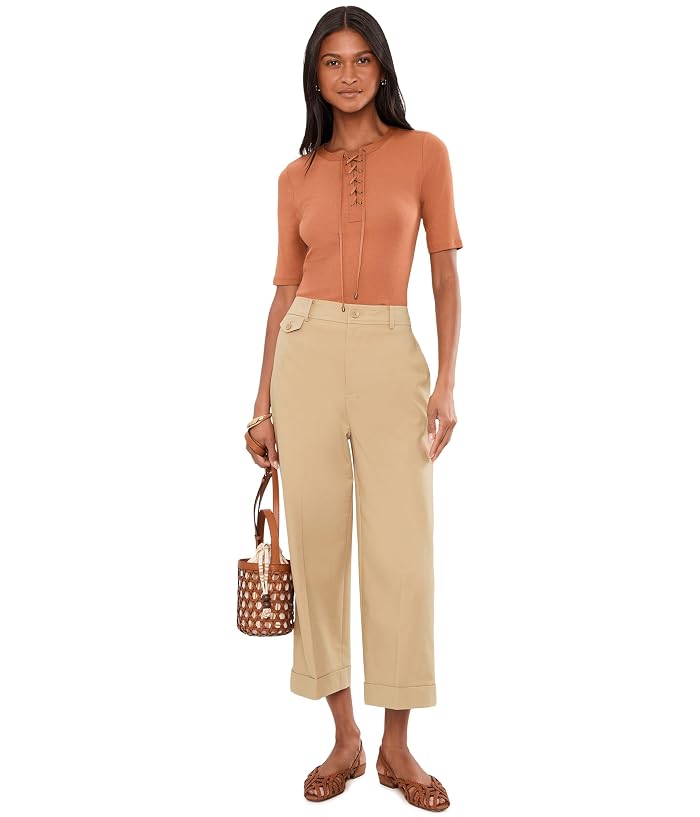 Lauren Ralph Lauren Double-Faced Stretch Cotton Cropped Pants - Image 2