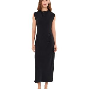Vince Draped Funnel Neck Dress