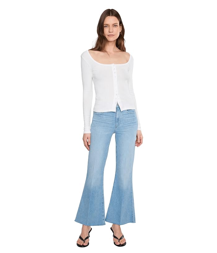 Paige Marlow Skimmer Seamed Beltloops Raw Hem in Santorini Sky - Image 2