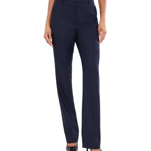 Lauren Ralph Lauren Pinstripe Wool-Blend Twill Straight Pants