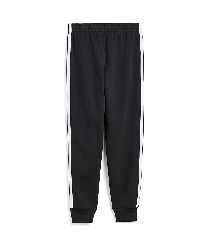 adidas Kids Elastic Waistband 3-Stripe Rib Cuff Joggers (Big Kid) - Image 2