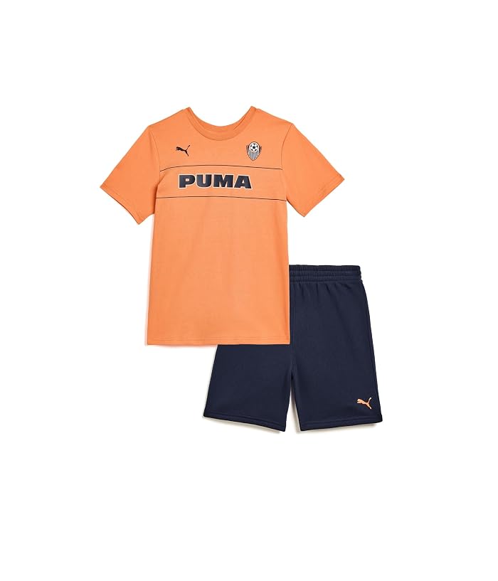 PUMA Kids Graphic T-Shirt & Fleece Short Set (Toddler/Little Kid/Big Kid) - Image 4