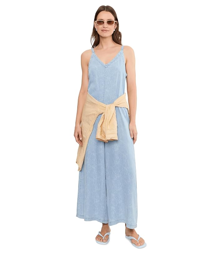 Liverpool Los Angeles Wide Leg Crop Jumpsuit with Adjustable Straps 24in Inseam - Image 2